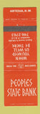 Matchbook Cover - Peoples State Bank Artesia NM WEAR
