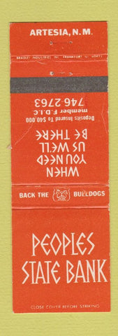 Matchbook Cover - Peoples State Bank Artesia NM WEAR