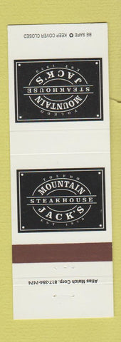 Matchbook Cover - Mountain Jack's Steakhouse Toledo OH