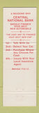 Matchbook Cover - Central National Bank Poteau OK