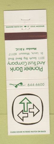 Matchbook Cover - Pioneer Bank Trust St Louis MO