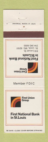 Matchbook Cover - First National Bank St Louis MO