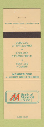 Matchbook Cover - Bank of Marshall County Benton Draffenville Gilbertsville KY