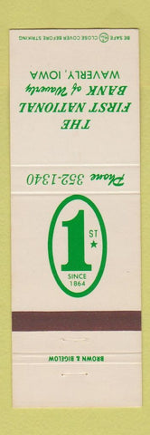 Matchbook Cover - First National Bank Waverly IA