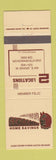Matchbook Cover - Sangamon Home Savings Springfield IL Indian
