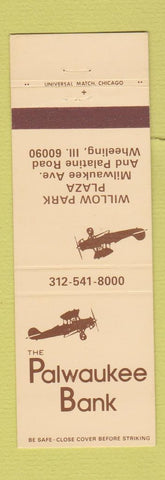 Matchbook Cover - Palwaukee Bank Wheeling IL