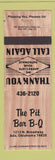 Matchbook Cover - The Pit BBQ Ada OK