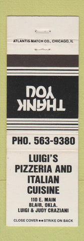 Matchbook Cover - Luigi's Pizza Blair OK