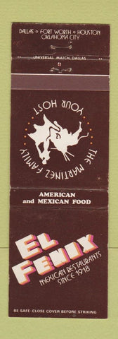 Matchbook Cover - El Fenix Mexican Restaurant Oklahoma City OK WEAR