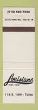 Matchbook Cover - Louisiane Restaurant Tulsa OK