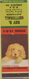 Matchbook Cover - Gottshall Auctioneer Carlisle PA Cocker Spaniel
