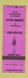 Matchbook Cover - Cowboy Gills McAlester OK Country Music WORN