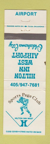 Matchbook Cover - Hilton Inn West Airport Oklahoma City OK WEAR