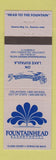 Matchbook Cover - Fountainhead Resort Hotel Checotah OK