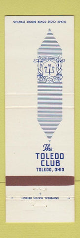 Matchbook Cover - The Toledo Club OH