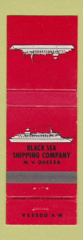 Matchbook Cover - Black Sea Shipping Company MV Odessa