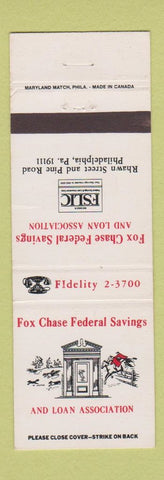 Matchbook Cover - Fox Chase Federal Savings Philadelphia PA
