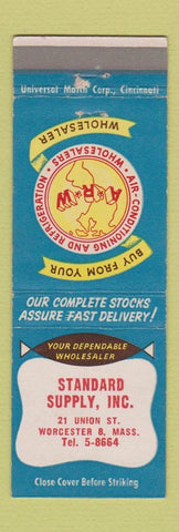 Matchbook Cover - Standard Supply Worcester MA Air Conditioning Refrigeration