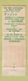 Matchbook Cover - James Vail Torrington CT Raynor Doors