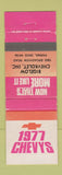 Matchbook Cover - 1977 Chevrolet Bigelow Parma OH WEAR