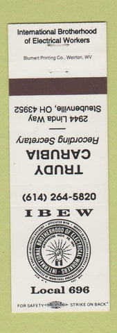 Matchbook Cover - IBEW Electrical Workers Union Steubenville OH