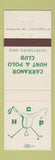 Matchbook Cover - Carranor Hunt & Polo Club Perrysburg OH