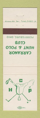 Matchbook Cover - Carranor Hunt & Polo Club Perrysburg OH