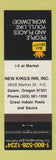 Matchbook Cover - New Kings Inn Salem OR Best Western