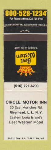 Matchbook Cover - Best Western Circle Motor Inn Riverhead LI NY WEAR
