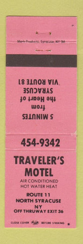 Matchbook Cover - Traveler's Motel North Syracuse NY WEAR