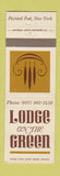 Matchbook Cover - Lodge on the Green Painted Post NY