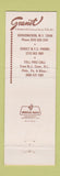 Matchbook Cover - Granit Hotel Country Club Kerhonkson NY