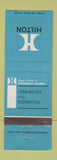 Matchbook Cover - Hilton Hotels Lancaster Scranton PA WEAR