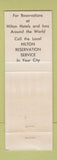 Matchbook Cover - Hilton Hotels Lancaster Scranton PA WEAR