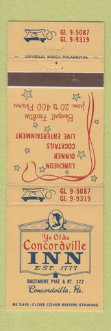 Matchbook Cover - Concordville Inn PA