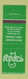 Matchbook Cover - Foxes' Restaurant Lounge Seattle WA