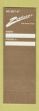Matchbook Cover - Zacharys Night Club East Meadow NY