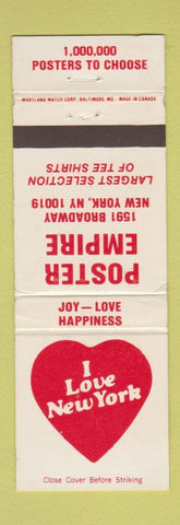 Matchbook Cover - Poster Empire New York City WEAR