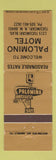 Matchbook Cover - Palomino Motel Tucumcari NM