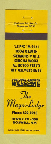 Matchbook Cover - The Mayo Lodge Roswell NM