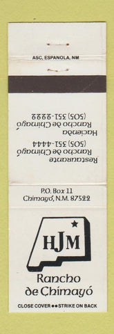 Matchbook Cover - Rancho de Chimayo NM