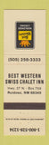 Matchbook Cover - Best Western Swiss Chalet Inn Ruidoso NM