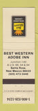 Matchbook Cover - Best Western Adobe Inn Santa Rosa NM Route 66