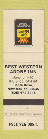 Matchbook Cover - Best Western Adobe Inn Santa Rosa NM Route 66