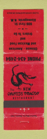 Matchbook Cover - New Chinese Dragon Restaurant Alamogordo NM wORN