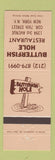 Matchbook Cover - Butterfish Hole Restaurant New York City