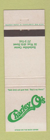 Matchbook Cover - Charley O's Bar Grill New York City WEAR