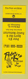 Matchbook Cover - Peter K's Sports Bar Restaurant Cheektowaga NY YELLOW