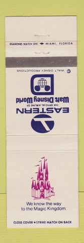 Matchbook Cover - Eastern Airlines Walt Disney World