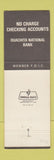 Matchbook Cover - Quachita National Bank Monroe LA? WEAR